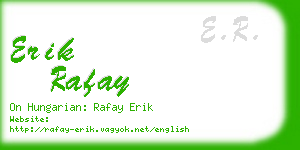 erik rafay business card